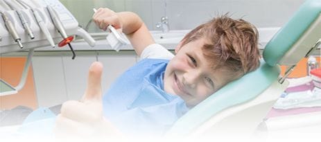 Kid giving the thumbs up